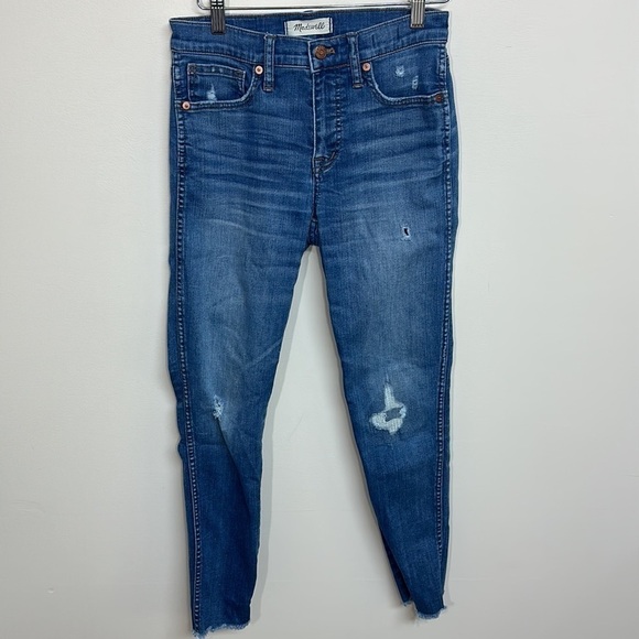 Madewell 9" High-Rise Skinny Jeans in Allegra Wash: Rip and Repair Edition 26 - Picture 4 of 8